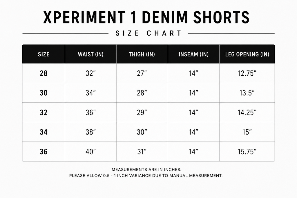 Xperiment 1 denim shorts